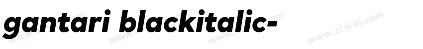 gantari blackitalic字体转换